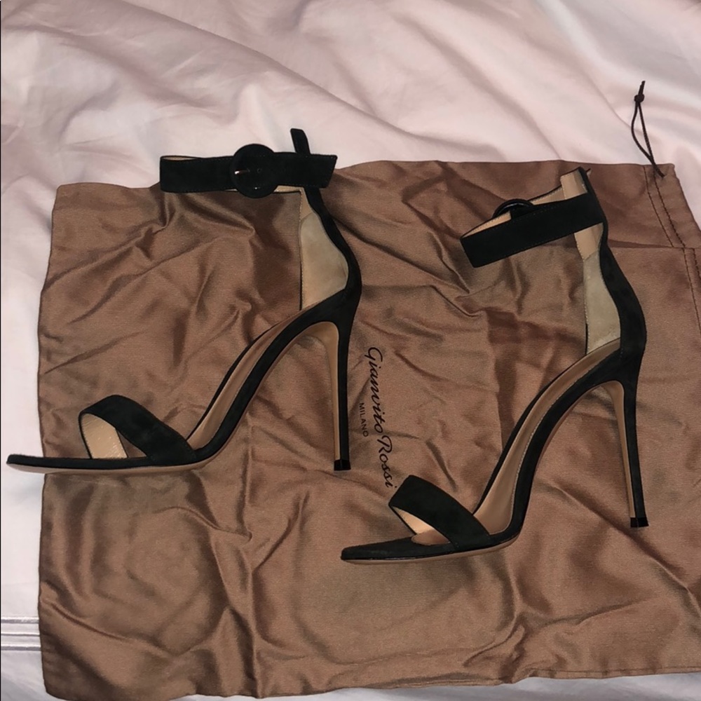 Gianvito Rossi Portofino Heels Forest Green
